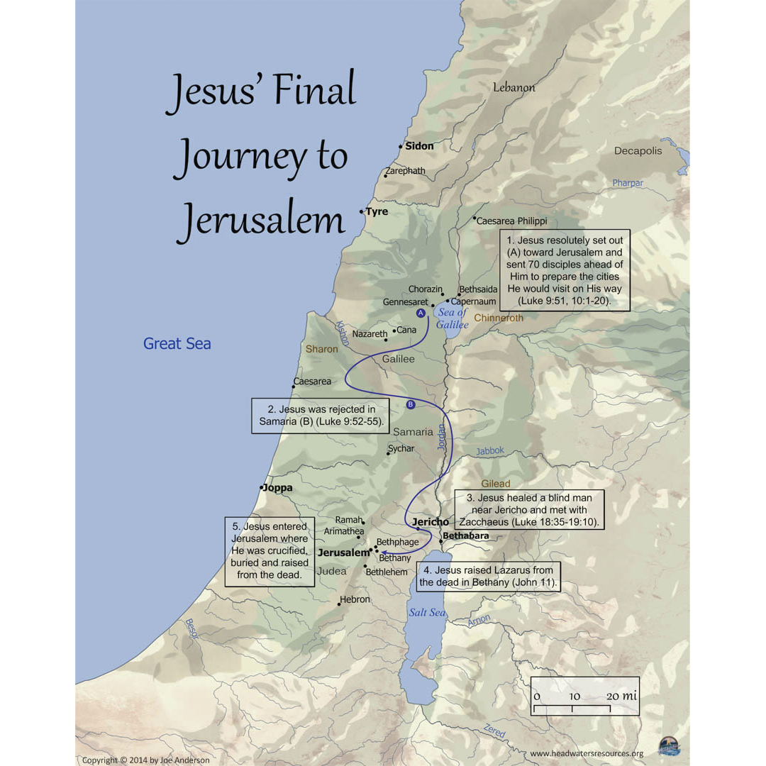jesus journey from jericho to jerusalem